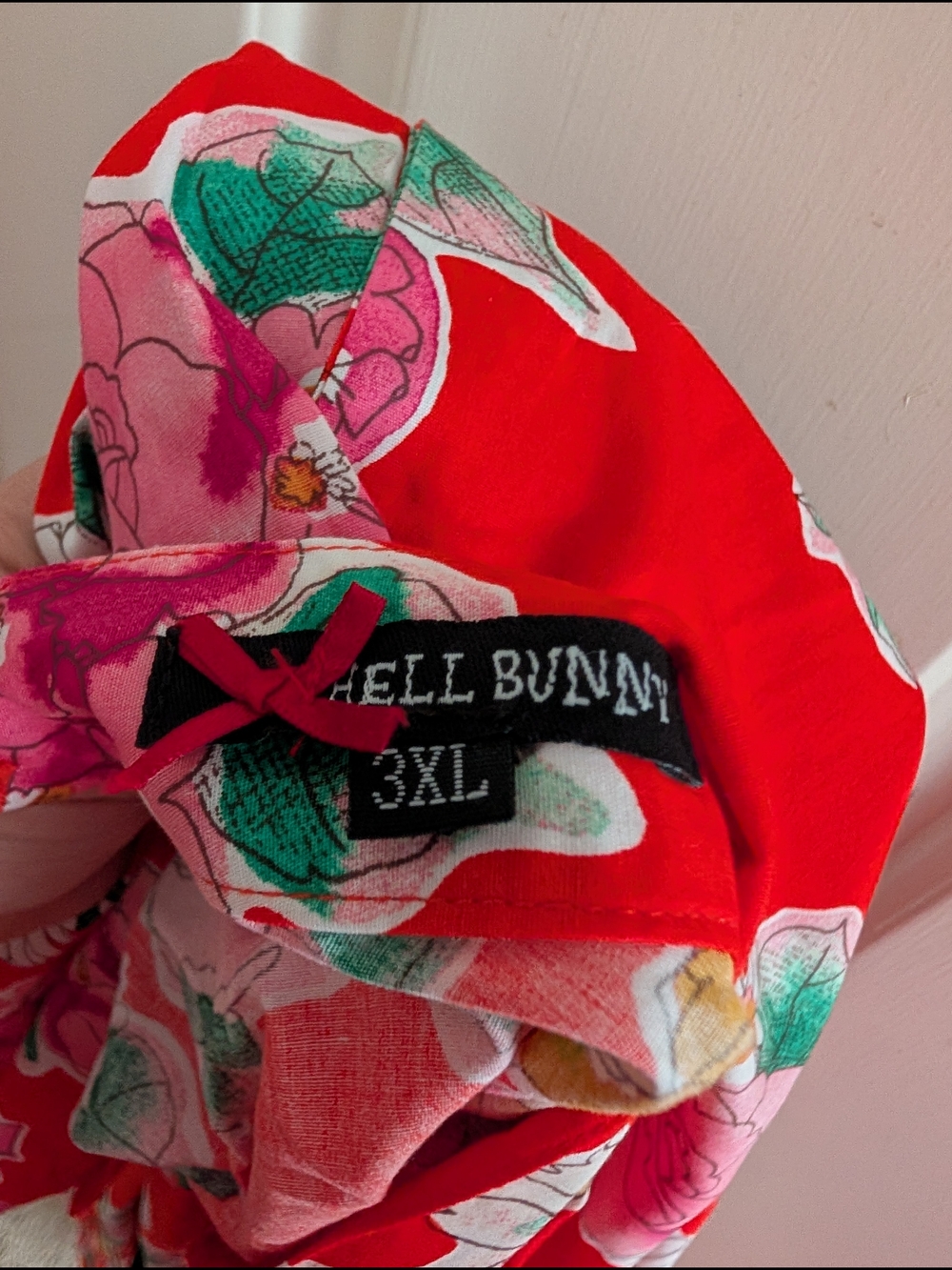 Hell Bunny Rockabilly Floral Swing Circle Skirt - Picture 4 of 10
